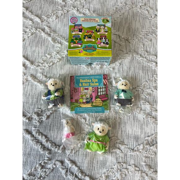 Li'l Woodzeez Miniature Animal Figurine Set - Snipadoodles Sheep Family New - Picture 1 of 3